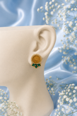 گوشواره سکهای نگیندار سبز